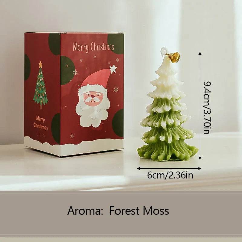 BowLift | Merry Christmas Candle 3D Xmas Tree Shaped Aromatherapy Candles Ornaments Navidad New Year Party Home Decor Xmas Gift