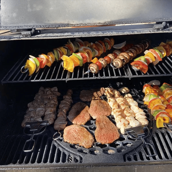 BowLift | Stainless Steel 3-Prong BBQ Grill Skewers