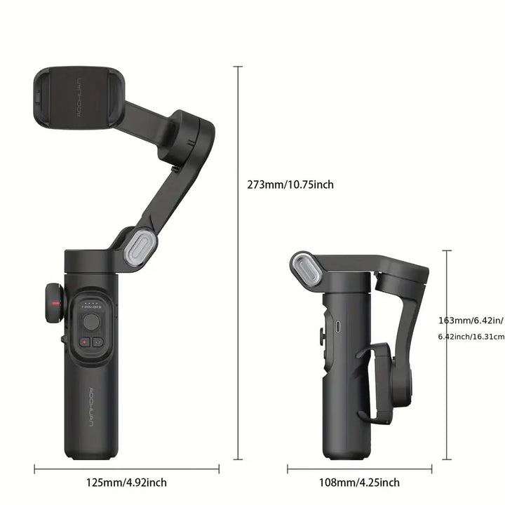 BowLift | SmartPro Smartphone Gimbal Stabiliser – Foldable 3-Axis Handheld Stabiliser for iPhone & Android