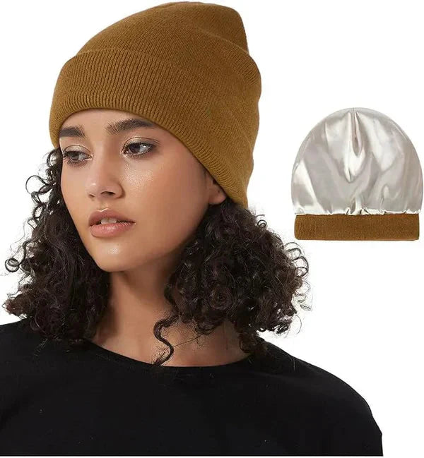 BowLift | Women’s Beanie Hat | Anti-Static & Anti-Frizz | Smooth Hair Protection | Cozy All-Day Comfort