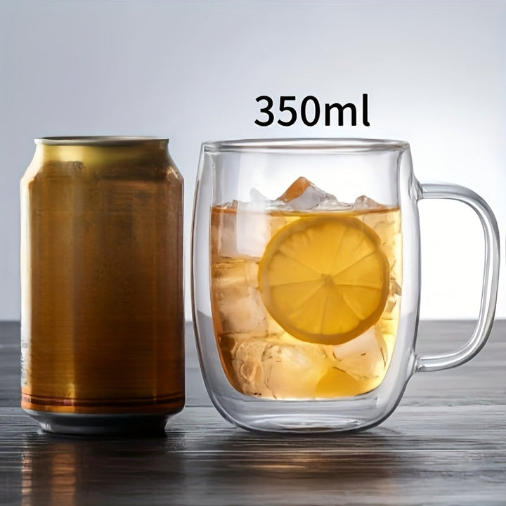 ThermoSip Double-Walled Glass Mug – Borosilicate Glass, Heat-Resistant & Elegant | Bowlift