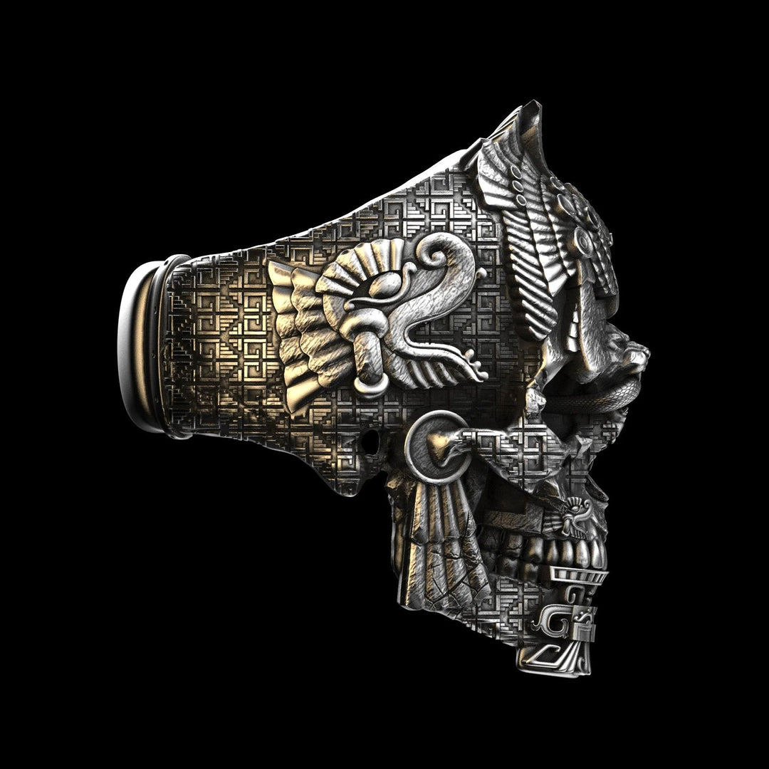 BowLift | Sterling Silver Black Skull Ring