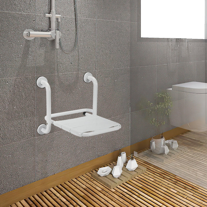 Foldable shower seat with armrests wall-mounted | Bowlift