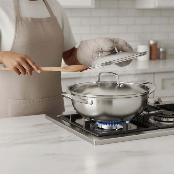 BowLift | Universal stainless steel cooking pot with lid for all types of stoves