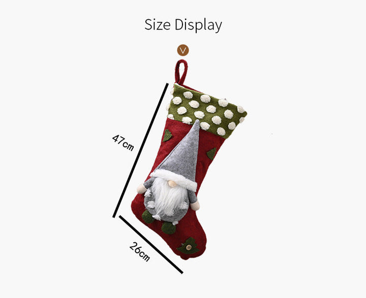 BowLift | Christmas Decorative Supplies Lambswool Three-dimensional Christmas Socks