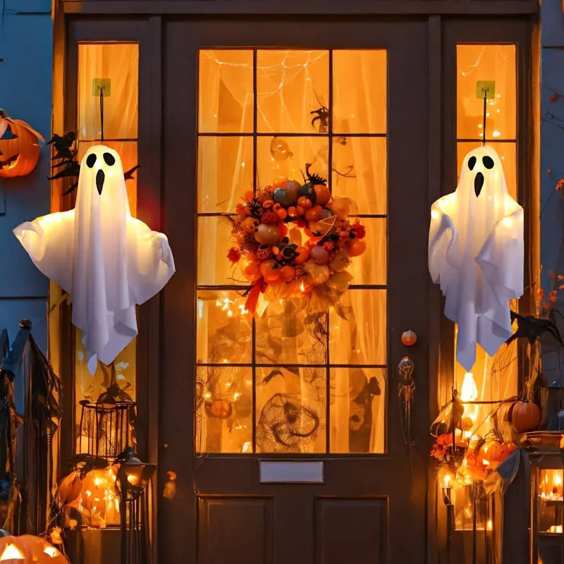 BowLift | Set of 3 LED Hanging Ghost Decorations for Halloween