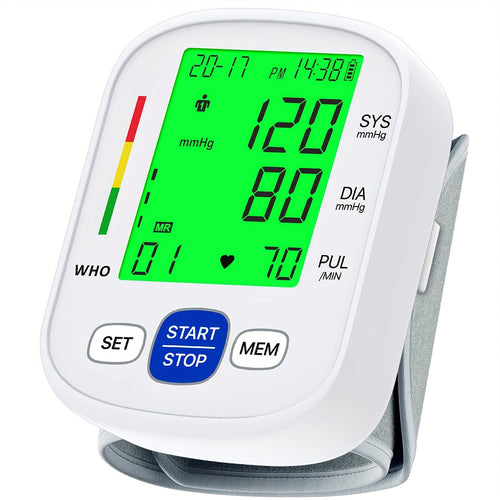 Wrist blood pressure monitor with illuminated display | Bowlift