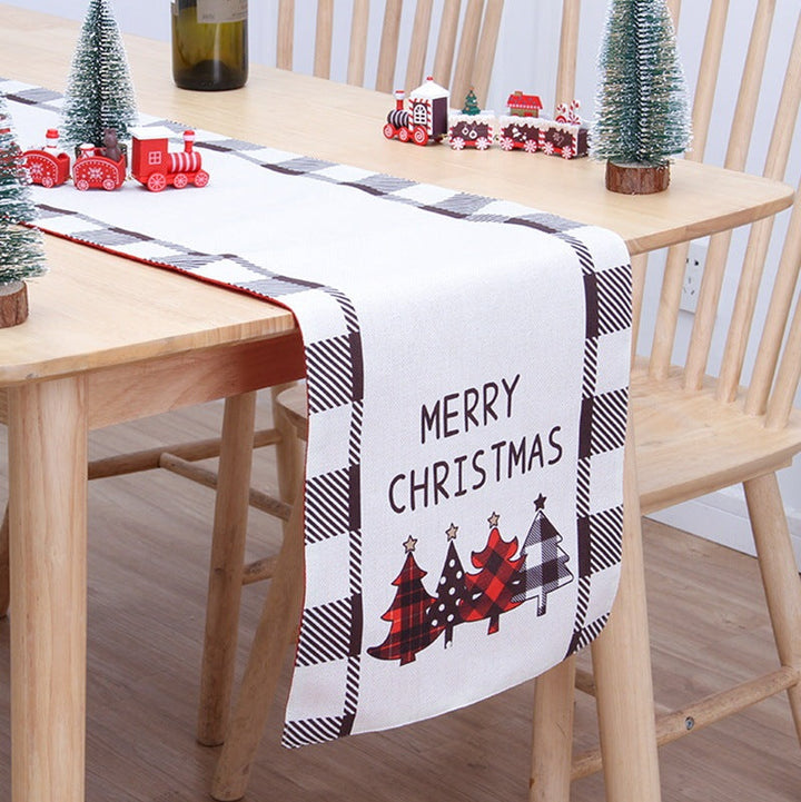BowLift | Christmas Table Flag Double Printing Snowman Table Mat