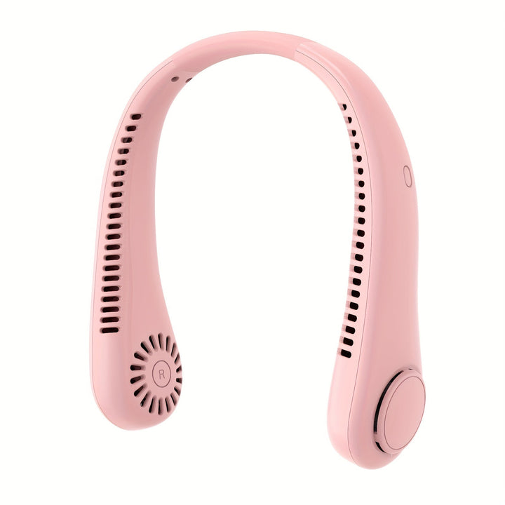 1pc Portable Neck Fan Electric Wireless Fan Rechargeable USB Mini Fan Bladeless Personal Fan Hanging Neck Cooler For Outdoor Sports | Bowlift