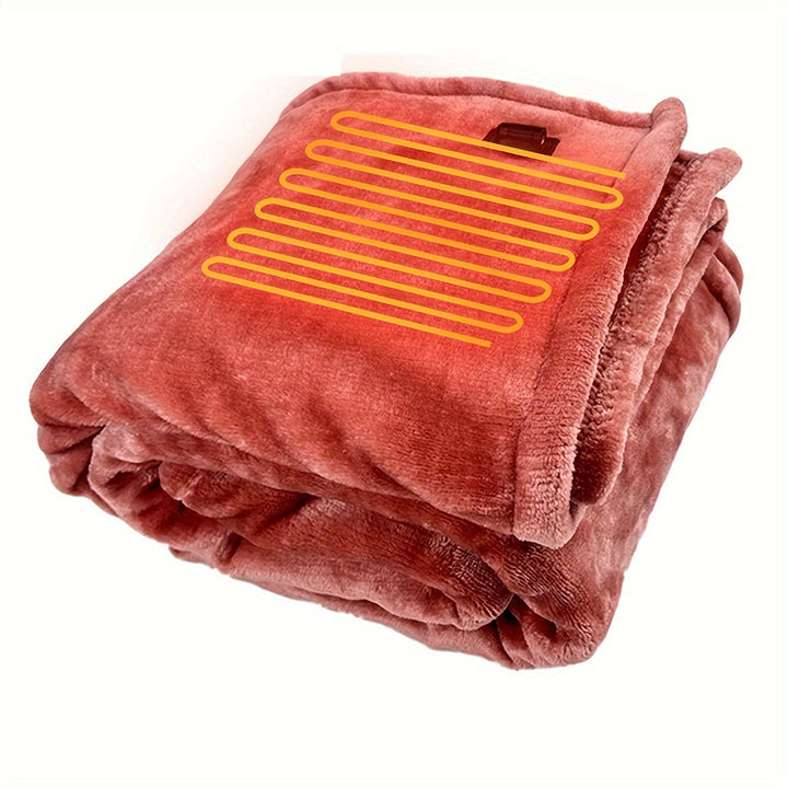 12V Heated Car Bowliftanket - Soft Flannel Bowliftanket with Overheat Protection for Car and Camping | Bowlift