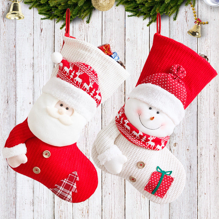 BowLift | Large Knitted Christmas Stocking Gift Bag
