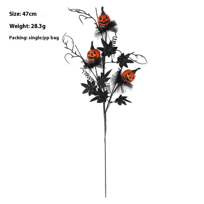 BowLift | Halloween Decoration – Black Pumpkin Branch Ornament
