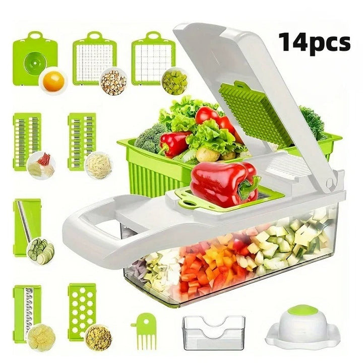 SliceMaster - 14-piece multifunctional vegetable slicer set Bowlift