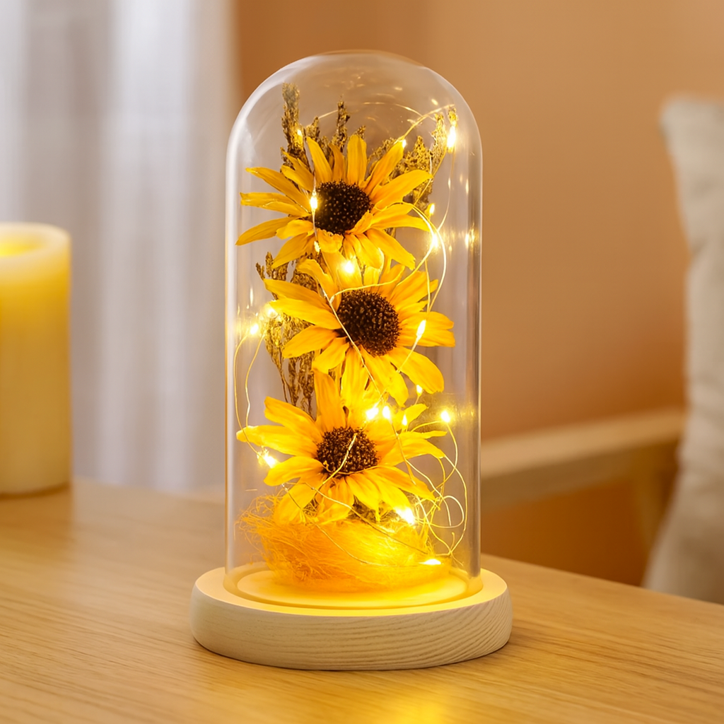 BowLift | ShineBloom - Comfortable sunflower lamp that illuminates and calms every room.