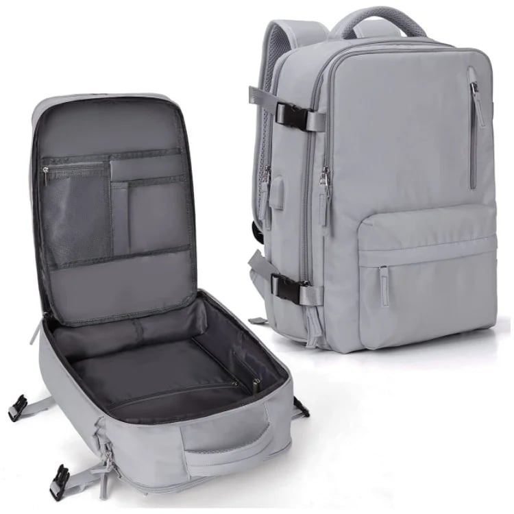 BowLift | Travelliva Women's Travel Backpack 35 L | Waterproof & with USB Port | Anti-theft & Shoe Compartment | For Hiking, Daily Use & Travel