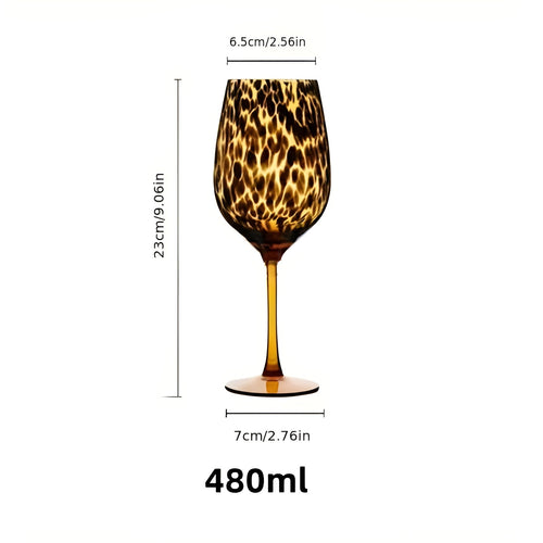 Leopard print wine glasses – Vintage design in set of 2 | Perfect for special occasions | Bowlift