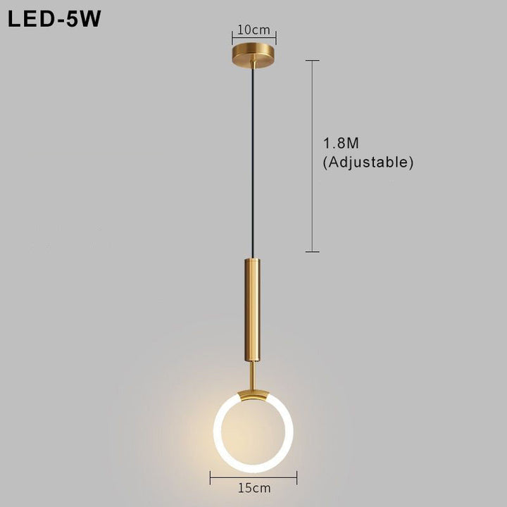BowLift | LED Pendant Light Fixture - Nordic Design with Simple Style - Ideal for Dining Room, Kitchen, and Living Room Lighting