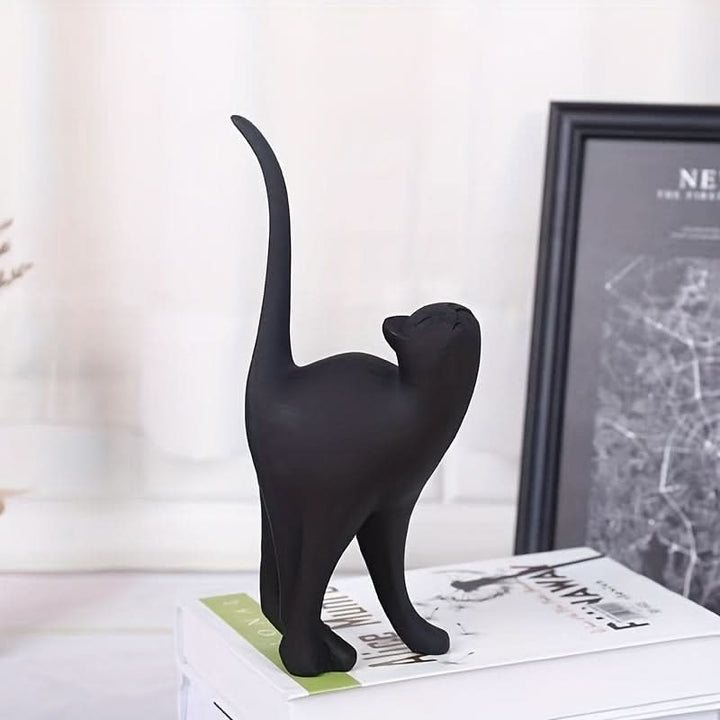 BowLift | Modern Resin Cat Figurine – Nordic Style Decor