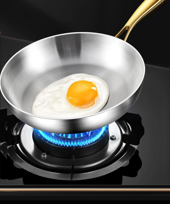 ChefSteel – Professional Stainless Steel Frying Pan for Gas & Induction Bowlift