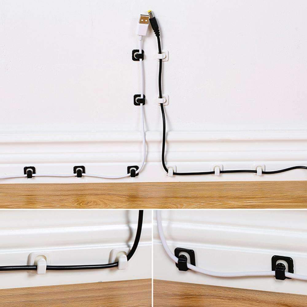 BowLift | Cable Cord Wire Line Organizer - Plastic Clips Ties Fixer Fastener Holder