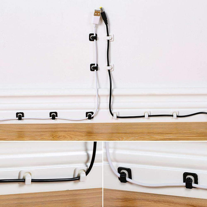 BowLift | Cable Cord Wire Line Organizer - Plastic Clips Ties Fixer Fastener Holder