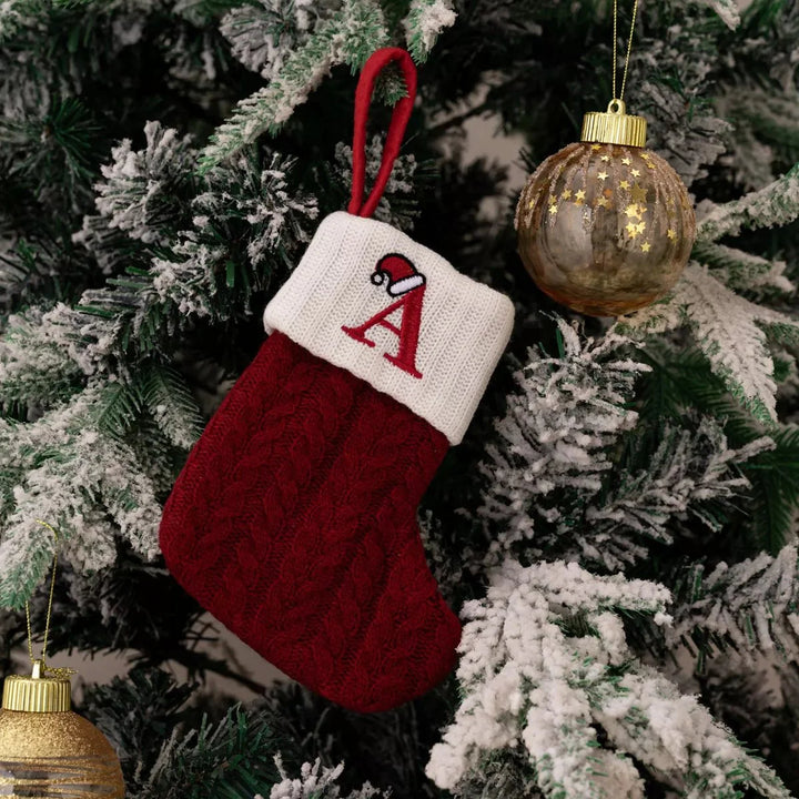BowLift | Cable-Knit Contrast Christmas Stockings