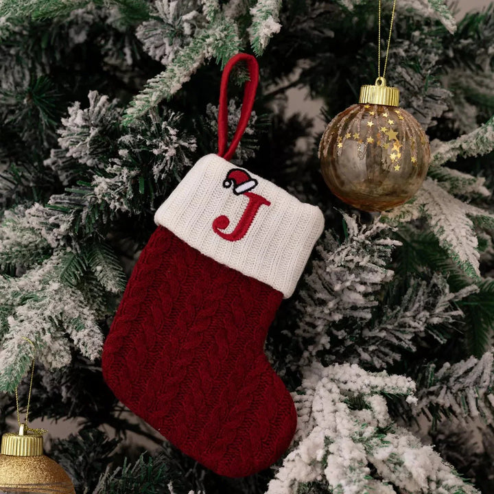 BowLift | Cable-Knit Contrast Christmas Stockings