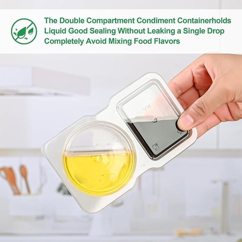 BowLift | Double Compartment Snack Containers with Lids