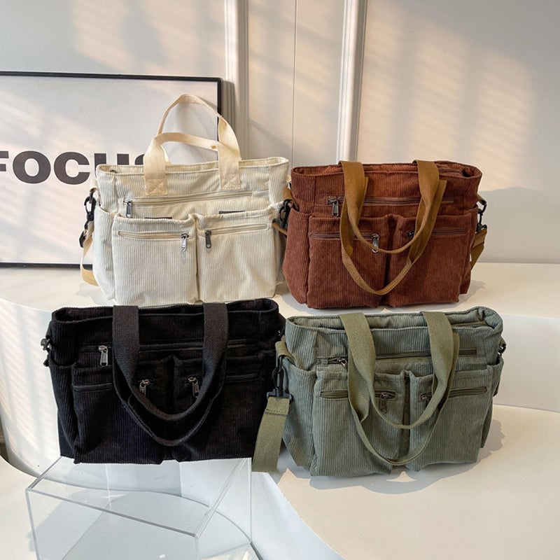 BowLift | Solid Color Corduroy Tote Bag