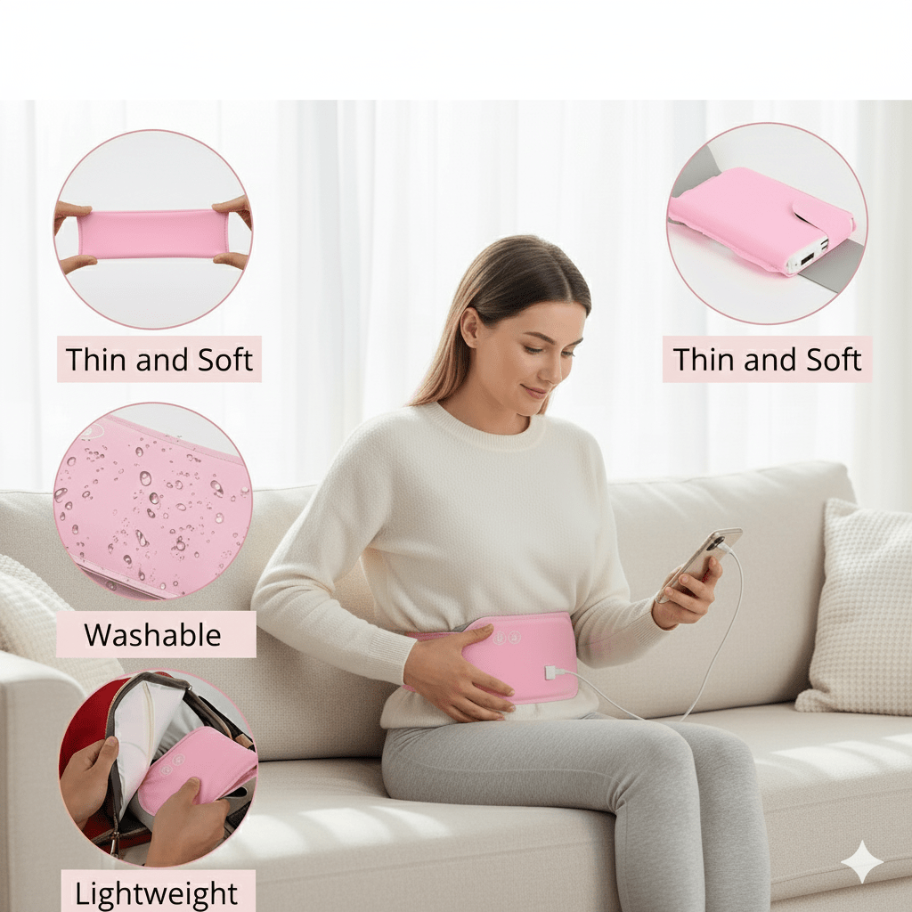 BowLift | CALMCORE – Electric Abdominal Heating Pad with Heat & Vibration