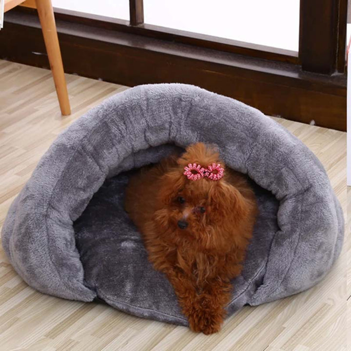 Calming Cave Dog Bed - CozyCave Retreat Bowlift