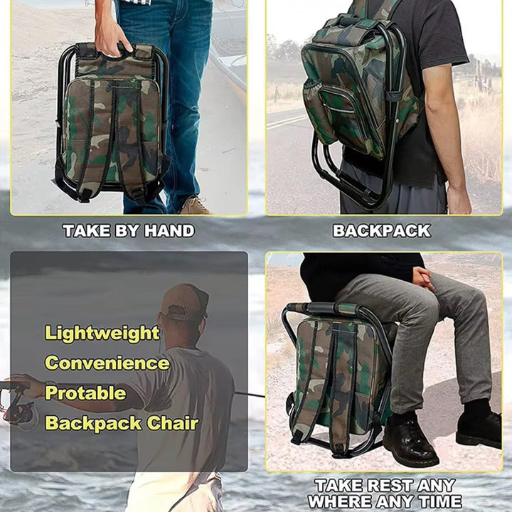 BowLift | Camochair Pack – 3-in-1 Backpack, Cooler & Folding Chair for Outdoor Adventures