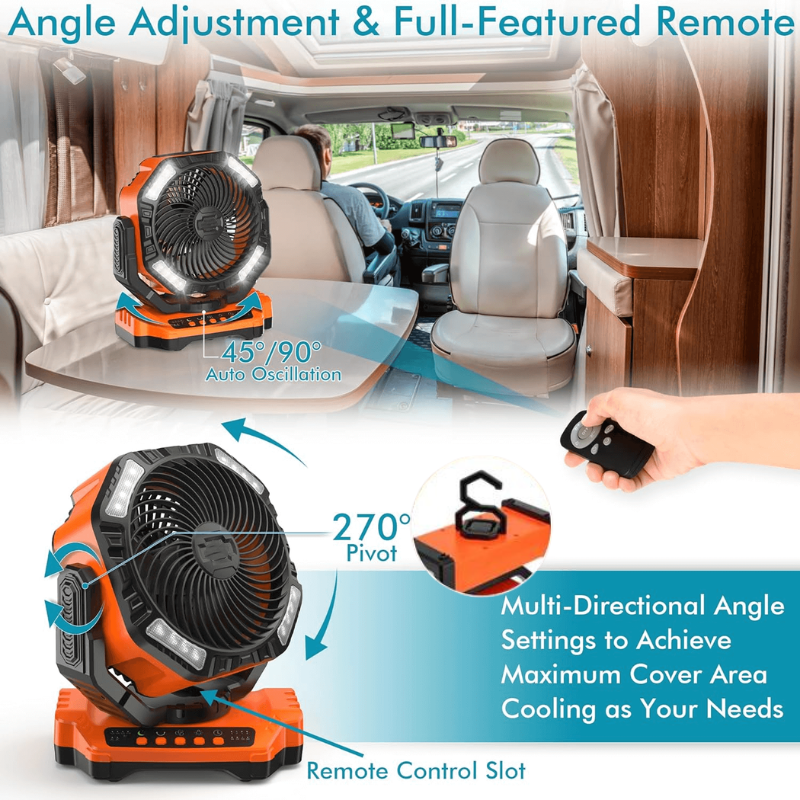 3 In 1 Cordless Camping Fan | Bowlift