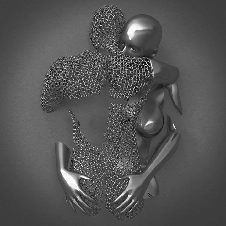 BowLift | Canvas Art with Metal Figure - AmorArte