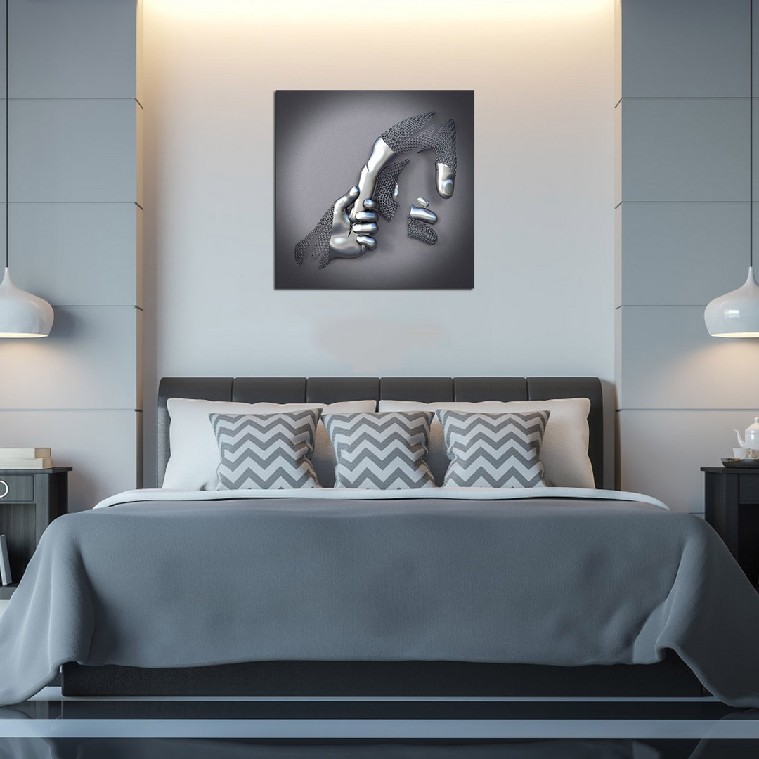 BowLift | Canvas Art with Metal Figure - AmorArte