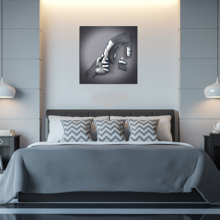 BowLift | Canvas Art with Metal Figure - AmorArte