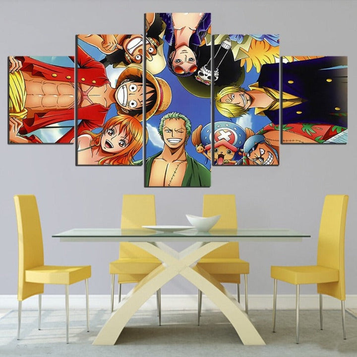 5 Pcs "Animation Luffy Straw Hat Pirates" - Wall Art Modular Pictures Posters | Bowlift