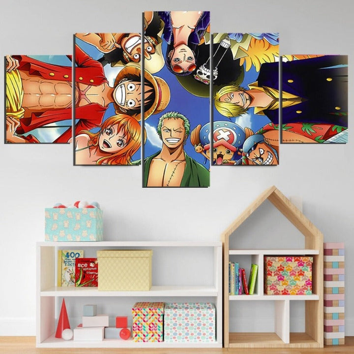 5 Pcs "Animation Luffy Straw Hat Pirates" - Wall Art Modular Pictures Posters | Bowlift