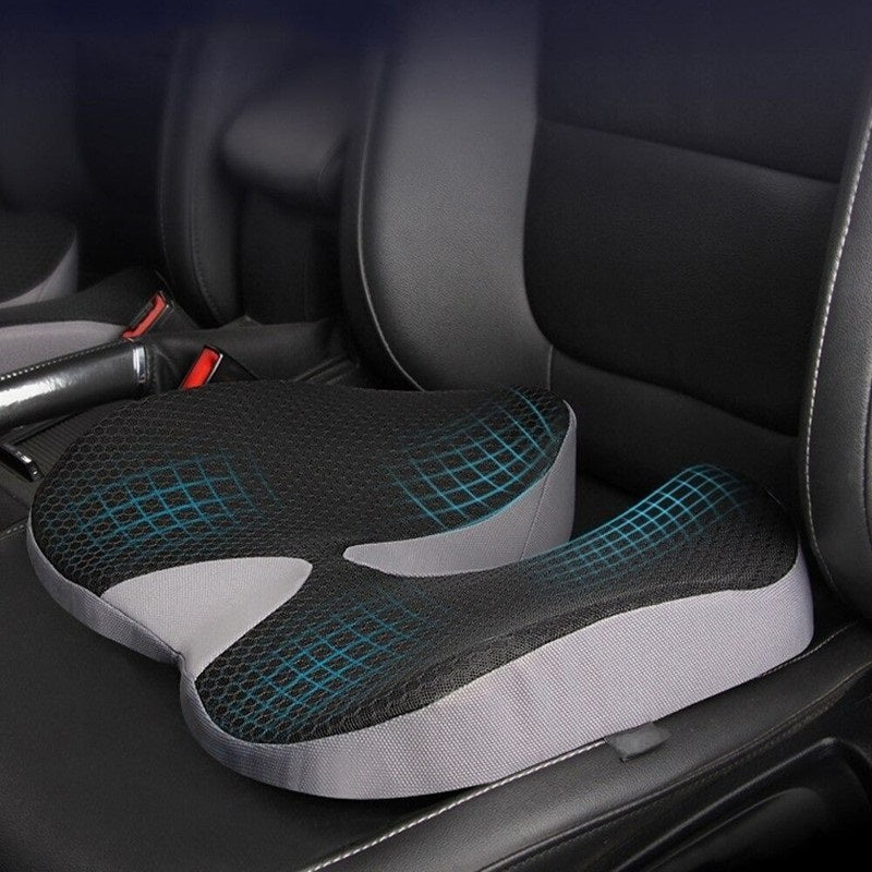 BowLift | Ergonomic Memory Foam Car Seat Cushion – Tailbone & Sciatica Support Pillow