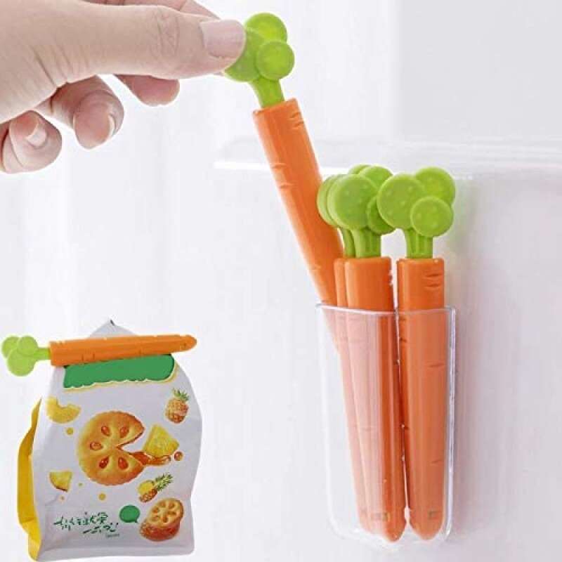 5PCS Food Sealing Clip Carrot Shape Bowlift