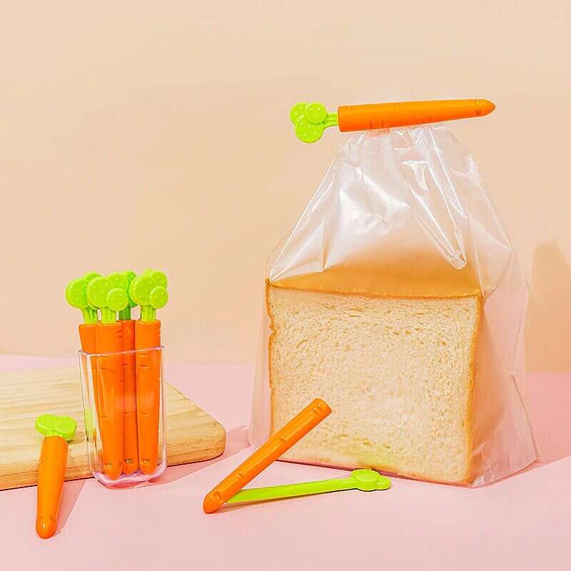 5PCS Food Sealing Clip Carrot Shape Bowlift
