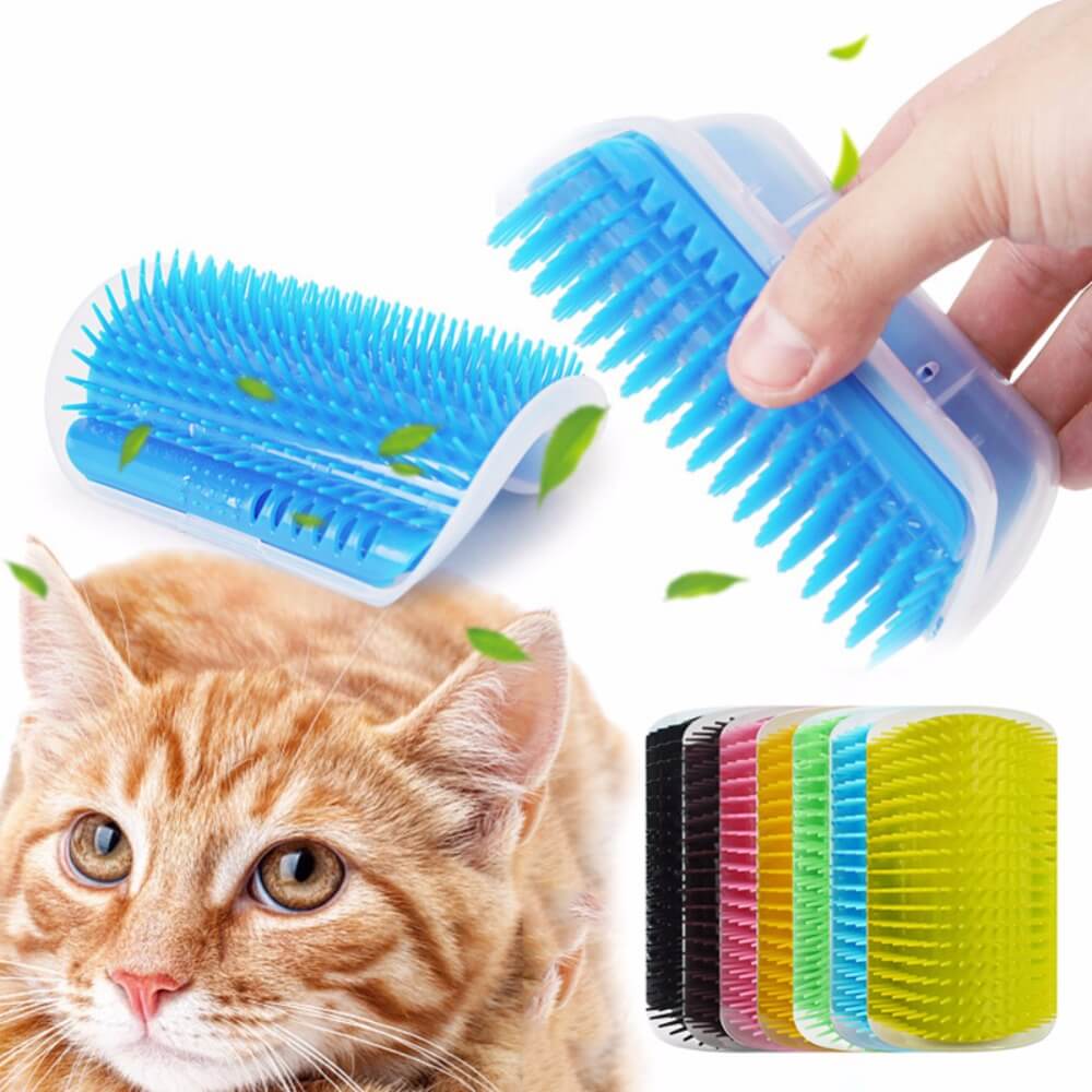 Cat Corner Brush for Self-Grooming - PurrGroom Bowlift