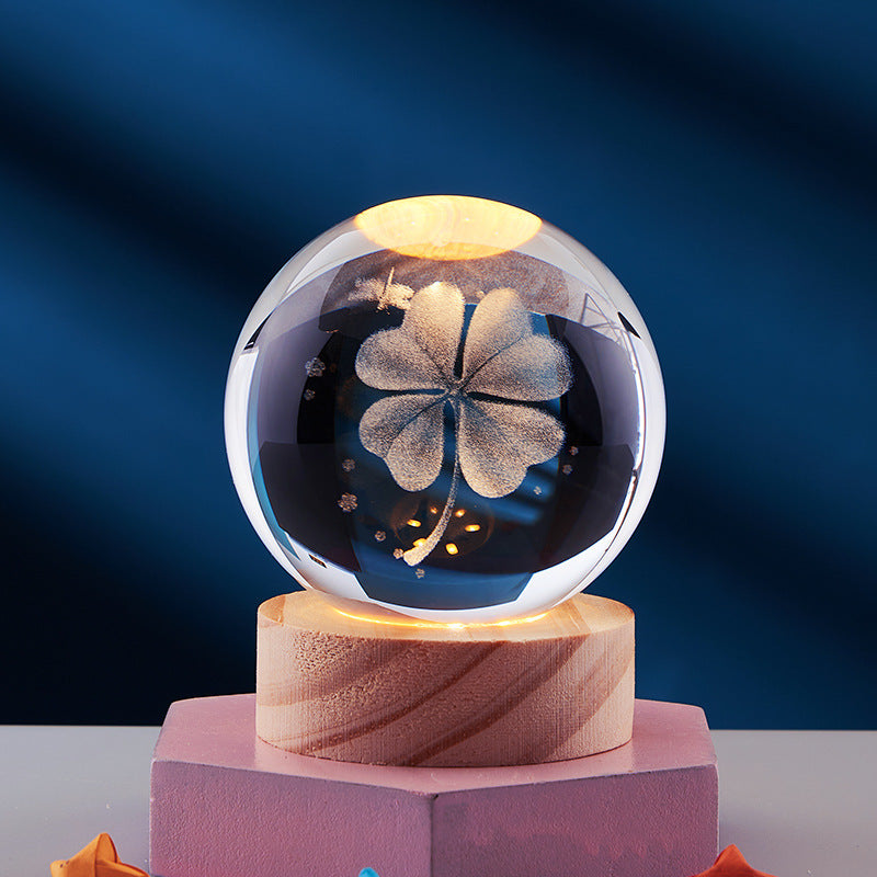 CrystalLight - 3D Crystal Night Lamp with LED Lighting | Ambient Lighting for Bedroom or Living Room | Bowlift