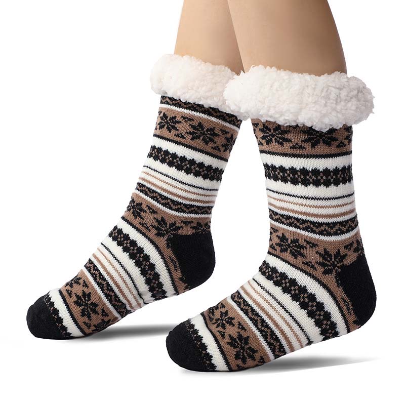 BowLift | Snowflake Ultra-thick Cashmere Slipper Home Socks