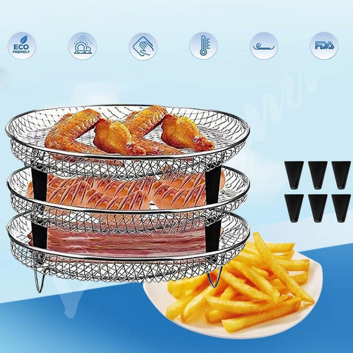 BowLift | 3-Layer Stackable Air Fryer Rack