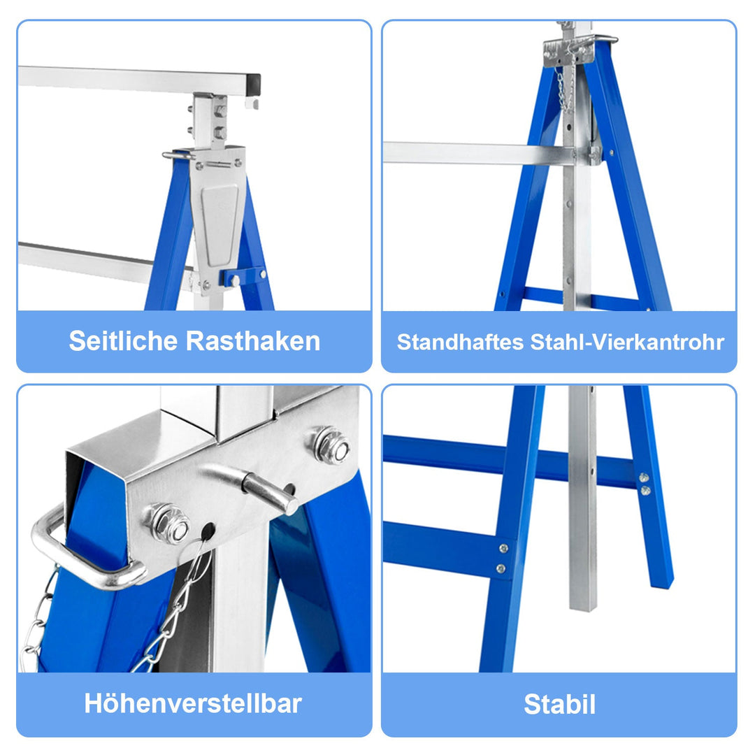 2x Scaffold Stands Folding Stands 7-fold height adjustable | Bowlift