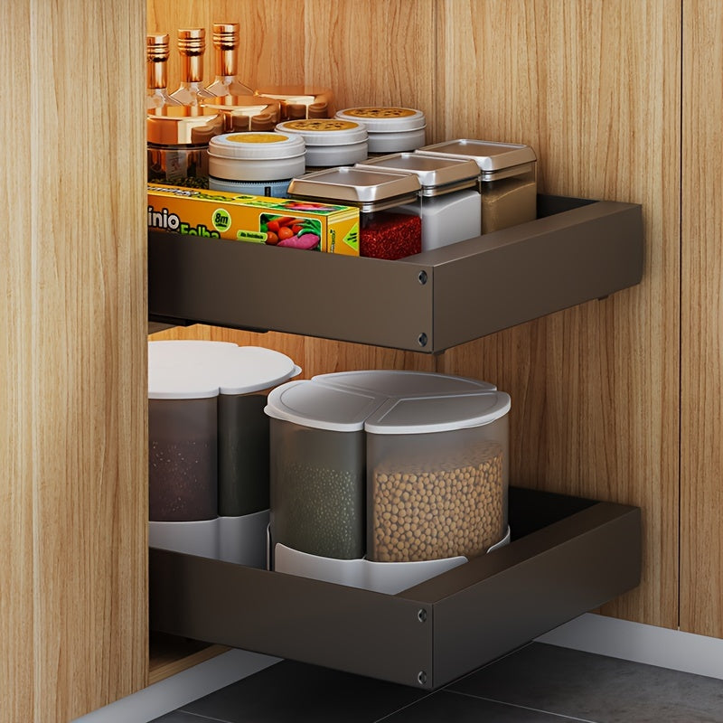 BowLift | Lina Pull-Out Kitchen Cabinet Organiser – Space-Saving Sliding Pantry Storage Rack