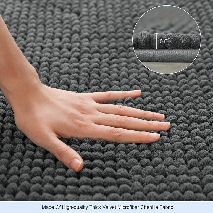 BowLift | HoekZacht L-shaped Shower Mat – Plush Non-Slip Bath Mat with High Absorbency