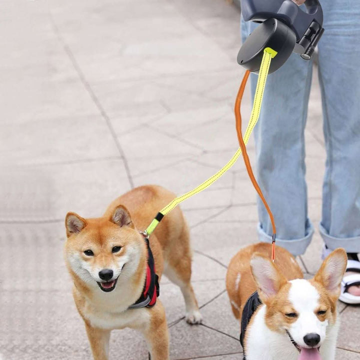 BowLift | PROPET DUO – Retractable leash for two dogs with LED light for safe walks