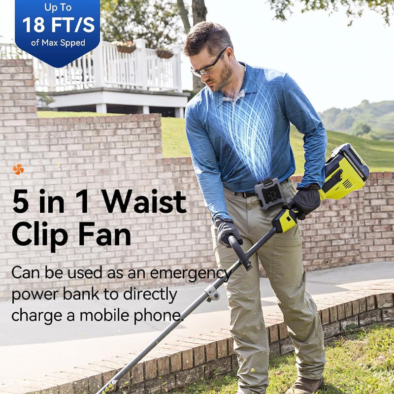 Fan Clip for Belt – Hands-Free Wearable with USB Charging | Bowlift